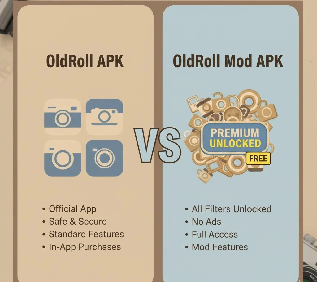 Oldroll apk vs Oldroll Mod APK
